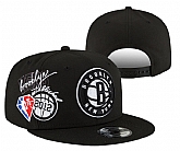 Nets Team Logo Black 75th Anniversary Adjustable Hat YD,baseball caps,new era cap wholesale,wholesale hats